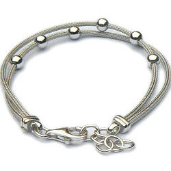 Luxe gerhodineerde zilveren balletjes armband