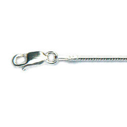 Zilveren slangencollier 1.2 mm dik in diverse lengtes