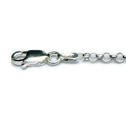 Zilveren jasseron ketting 2.5 mm