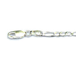 Zilveren figaroketting 3.3 mm breed