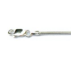 Zilveren slangencollier 1.6 mm dik in diverse lengtes