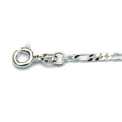 Zilveren figaro ketting 2 mm breed
