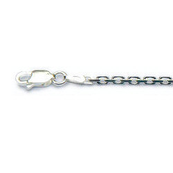 Zilveren ketting anker facet