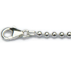 Zilveren ketting balletjes 3 mm