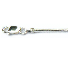 Zilveren slangencollier 1.6 mm dik in diverse lengtes