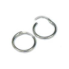 Zilveren creolen scharniertje 17 mm - 2 mm