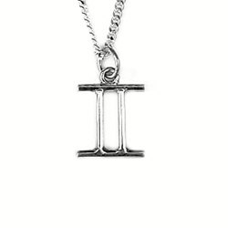 Zilveren hanger Tweelingen