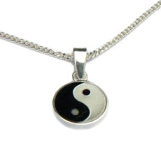 Zilveren hanger yin yang