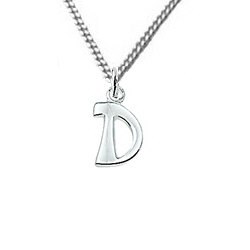 Zilveren hanger D collectie