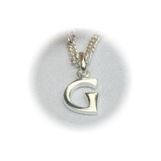 Zilveren hanger letter G
