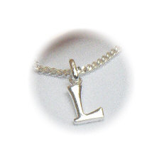 Zilveren hanger letter L