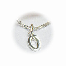 Zilveren hanger letter O