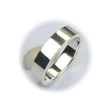 Zilveren basis ring 5 mm breed
