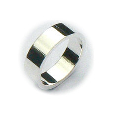 Zilveren basis ring 6 mm breed