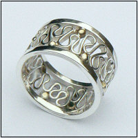 Verbazingwekkend Handgemaakte zilveren ring met goud La flor 51146 – Flamenco Sieraden AS-75