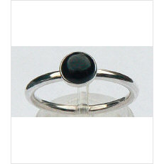 Zilveren aanschuifring Amigas met onyx 6 mm