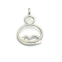Handgemaakte zilveren hanger moeder kind van flamencosieraden.nl