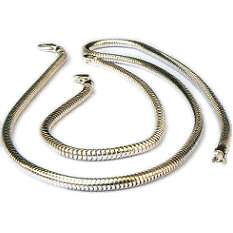 Zilveren slangenarmband met slangenketting 3 mm dik