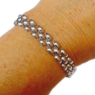 Prachtige zilveren panter armband