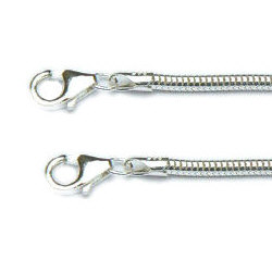 Zilveren slangencollier met slangenarmband