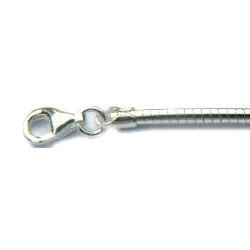 Zilveren omegacollier 2 mm