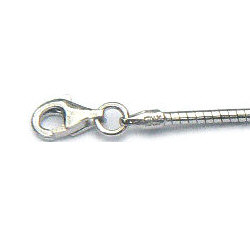 Zilveren omegacollier gerhodineerd 2 mm