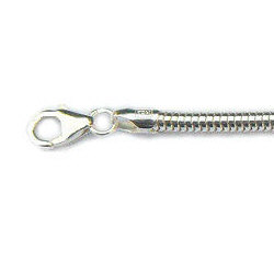 Zilveren slangencollier 4 mm dik in diverse lengtes