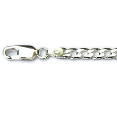 Zilveren gourmet-ketting 4 mm breed in diverse lengtes
