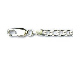 Zilveren gourmet-ketting 4 mm breed in diverse lengtes