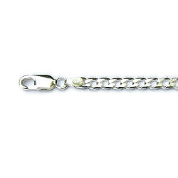 Zilveren gourmet-ketting 3 mm breed in diverse lengtes