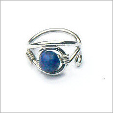 Handgemaakte zilveren ring lapis lazuli