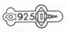 Zilver keurteken voor 1e gehalte zilver 925