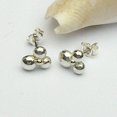 Zilveren design oorstekers met goud detail Sonrisa