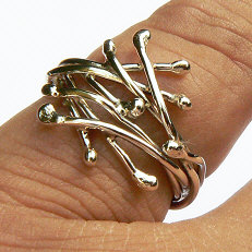 Handgemaakte zilveren ring Pitiuse by Flamenco