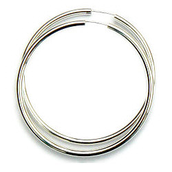 Zilveren oorringen dopsluiting 60 mm 3 mm