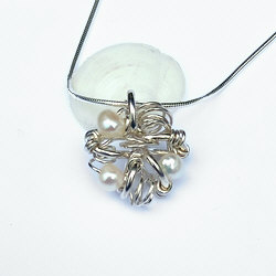 Handgemaakte zilveren hanger Belleza blanca nieuw by Flamenco