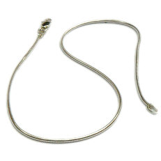Zilveren slangenenkelbandje 1.2 mm dik 26 cm lang