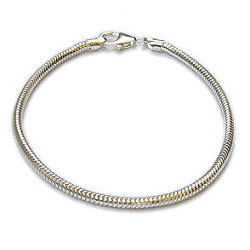 ZIlveren slangenarmband 2.4 mm 18.5 cm