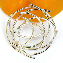 Handgemaakte grote zware massieve zilveren hanger Aquacero by Flamenco
