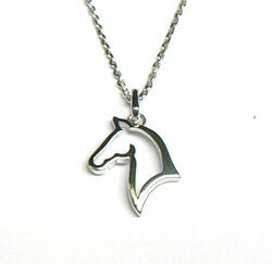 Zilveren hanger paard