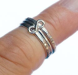 Zilveren ringen set 3 stuks infinity