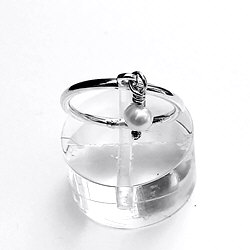 Zilveren ring aanschuiven 1.5 mm parel