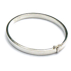 Zilveren bangle armband met scharnier
