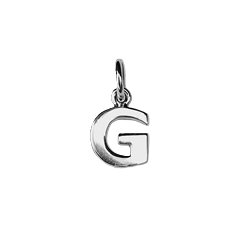 Stevige handgezaagde zilveren letter G