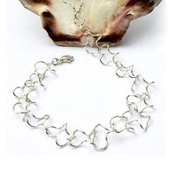 Handgemaakt zilveren collier El meandro ontworpen en uitgevoerd door goudsmidsatelier Flamenco