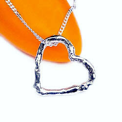 Zilveren hanger mijn hart smelt handgemaakt in eigen atelier