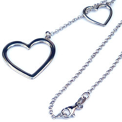 Zilveren Y schuif-collier harten 45 cm 64470 - Afbeelding 3