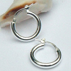 Zilveren creolen 20 mm 2.5 mm hefboom