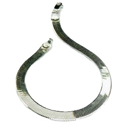 Zilveren armband gewalste gourmet spiegelend