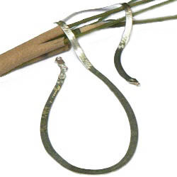 Zilveren collier gewalste gourmet spiegelend